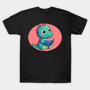 Dino reading book T-Shirt